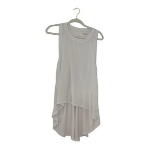 Athleta White Sleeveless High-Low Tank Top T Shirt Medium